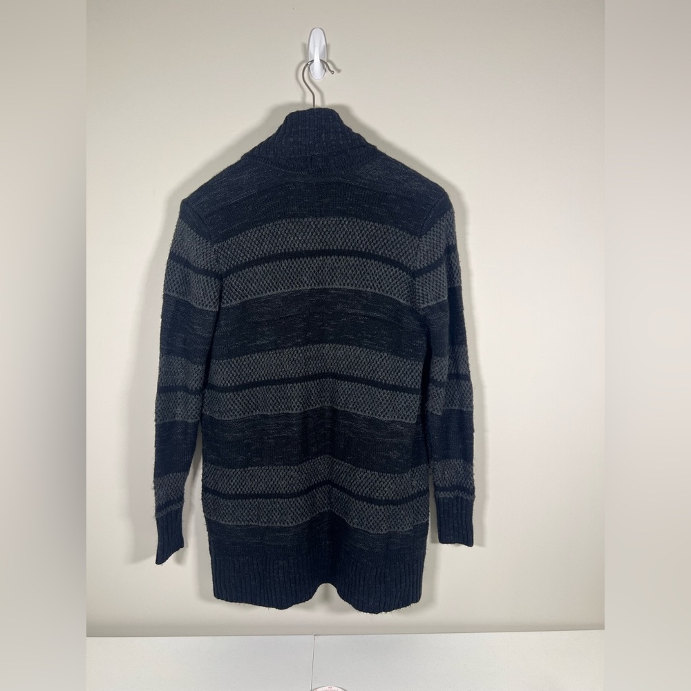 Apt. 9 Women’s Charcoal and Black Open Front Chunky‎ Cardigan - Picture 4 of 6
